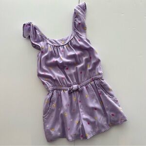 Cat & Jack lavender romper with colorful sunshine print Girls 4/5
